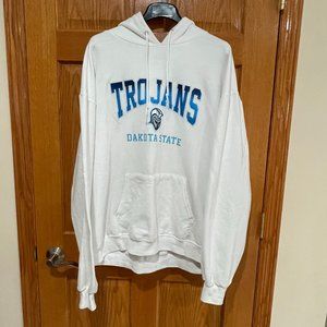 CHAMPION Men's 2XL DSU Dakota State University Trojans White Hoodie Sweatshirt
